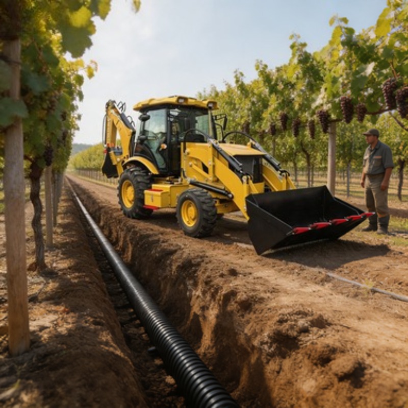 Tractor Backhoe - Chargeuse-pelleteuse 4x4 de 3 tonnes avec